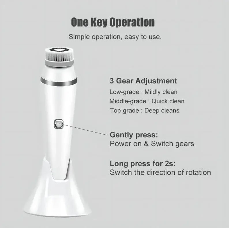 Waterproof IPX7 Electric Facial Cleansing Brush
