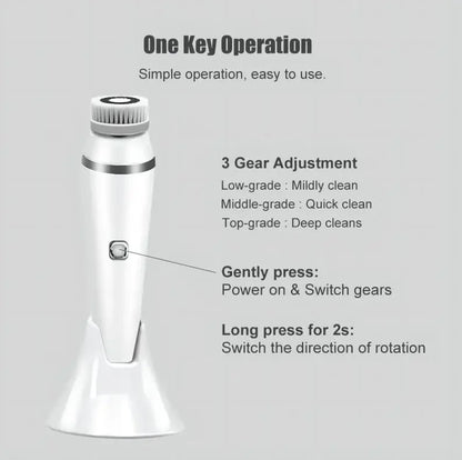 Waterproof IPX7 Electric Facial Cleansing Brush