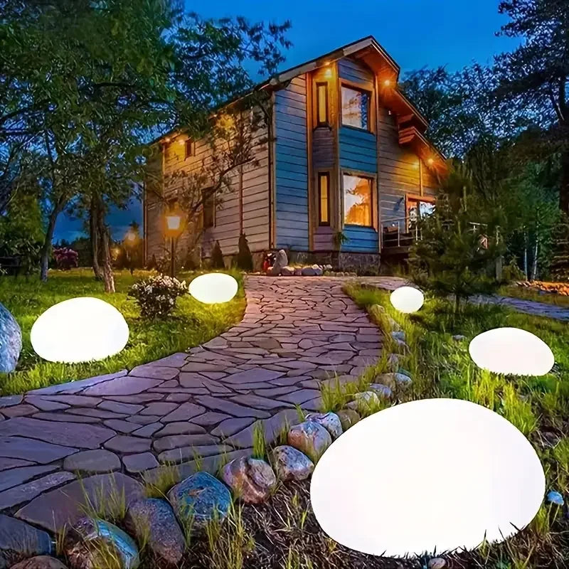 Solar Pebble Lights – Outdoor Waterproof Decor