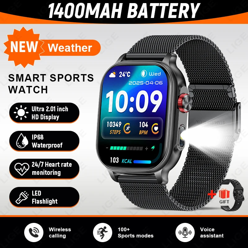 LIGE New Built-in 1400mAh Super Large Battery Smart Watch