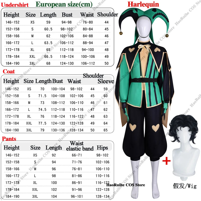 Hot The Freak Circus Pierrot Jester Harlequin Cosplay