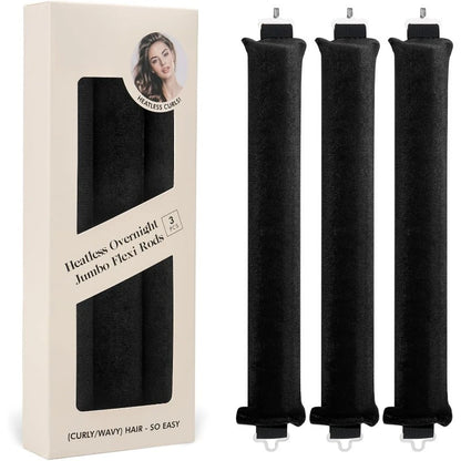 Satin Flexi Rods for Heatless Overnight Jumbo Curls