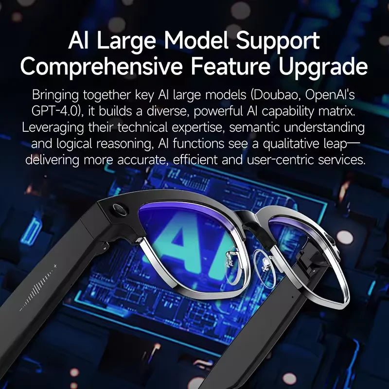 New AI Smart Glasses 120+Language Translation 800W Pixel