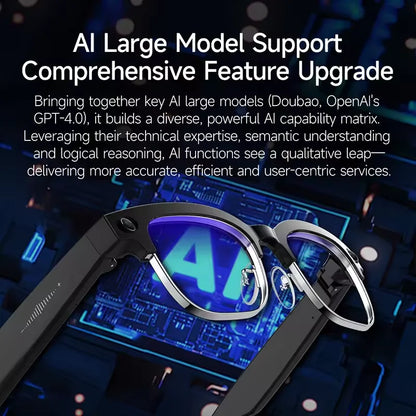 New AI Smart Glasses 120+Language Translation 800W Pixel