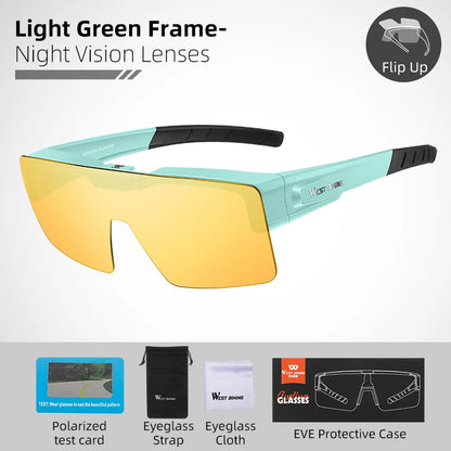 Photochromic Glasses Flip Design Polarized Sunglasses