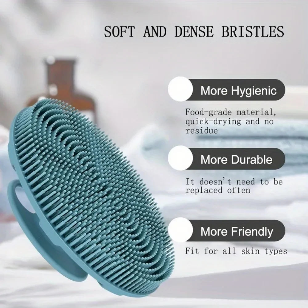 Soft Silicone Body Scrubber Shampoo Cleansing Brushes