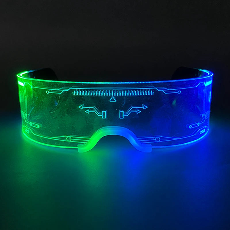 New Acrylic Luminous Glowing Cyberpunk Glasses LED Light