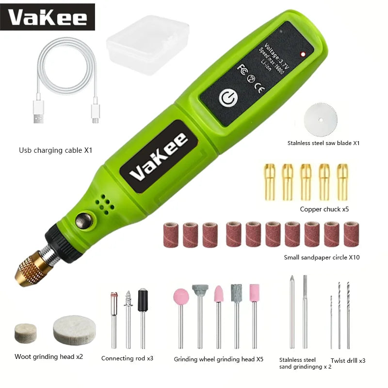 Mini Electric Drill USB Rechargeable Cordless Engraving Pen