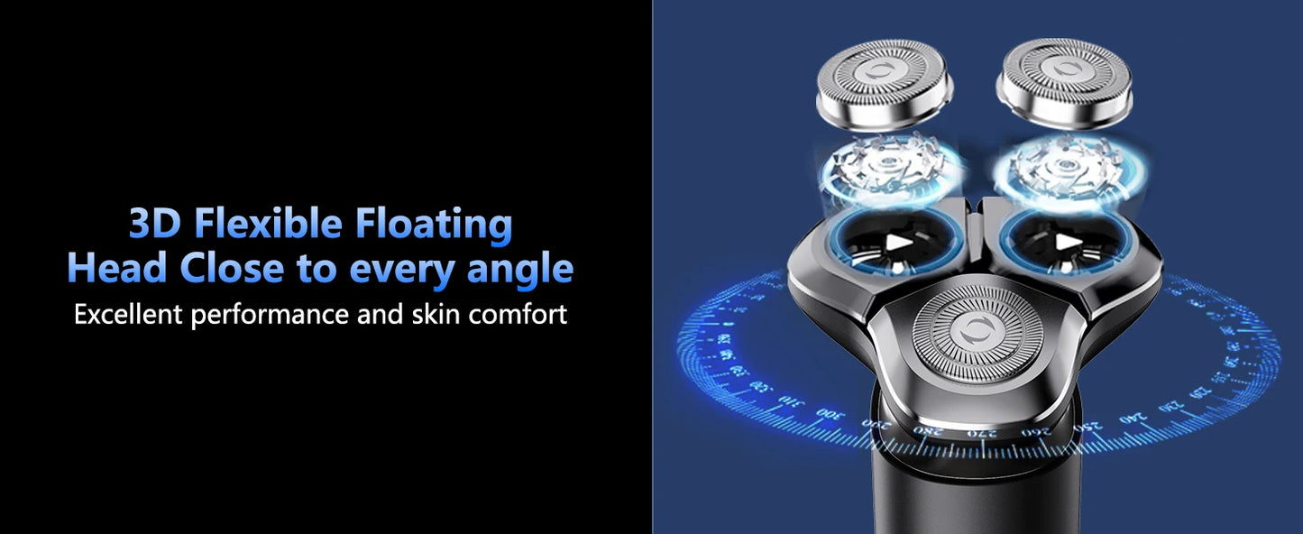 Electric Razor for Men 3 Blade Rotary Shaving Machine