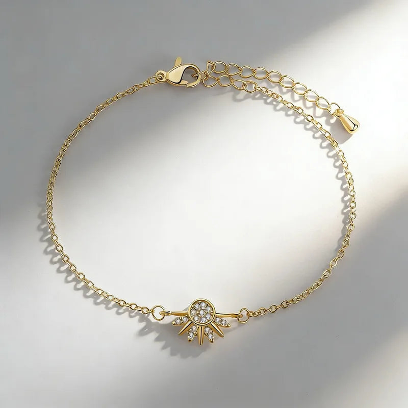 Sun and Moon Zirconia Bracelet Trendy Couple's Fashion