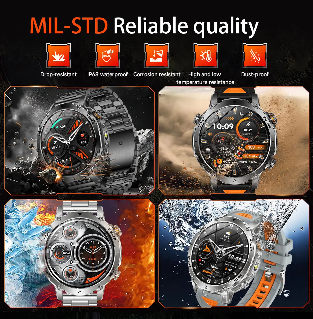 New TANK Ultra 1400mAh Battery Military Smart Watch