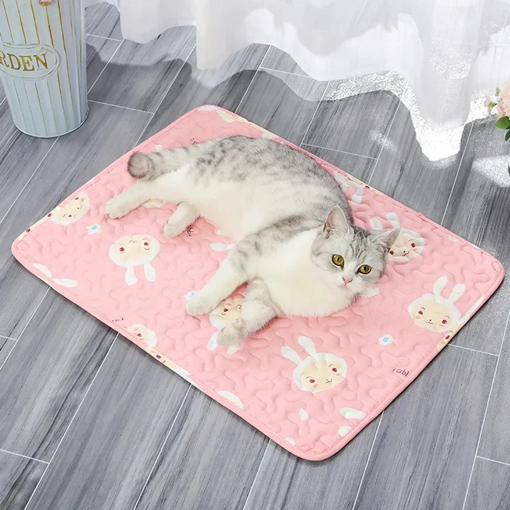 Summer Mat Pet Cooling Ice Blanket Mat Skin Friendly