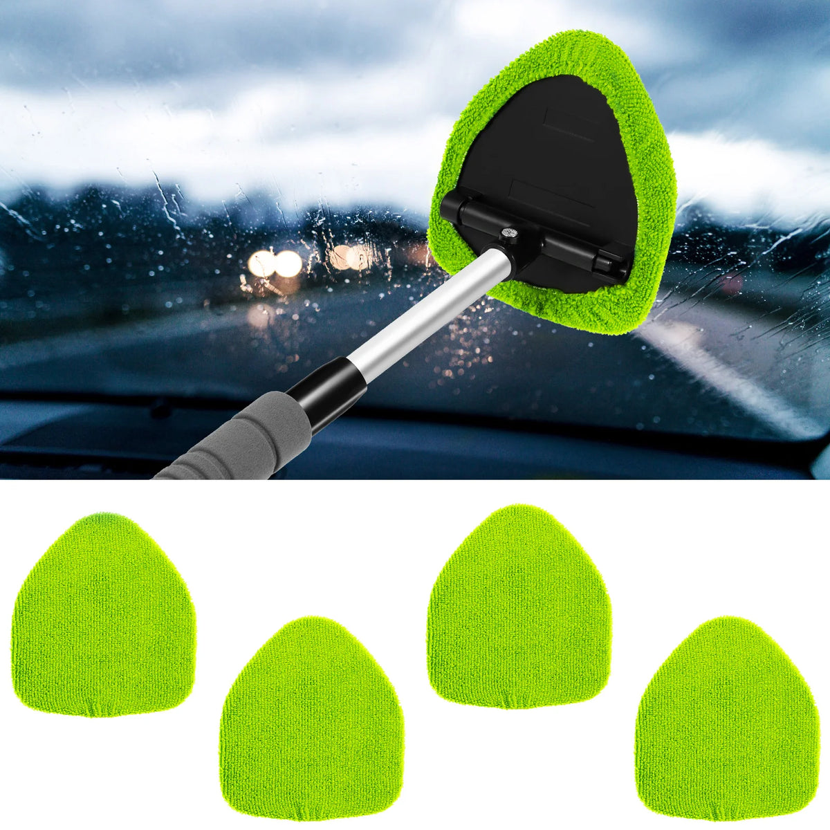 Car Windshield Cleaner Brush with 180°Rotating Cleaning Head