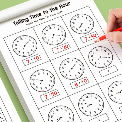 Children's Time Concept Practice Workbook, Suitable