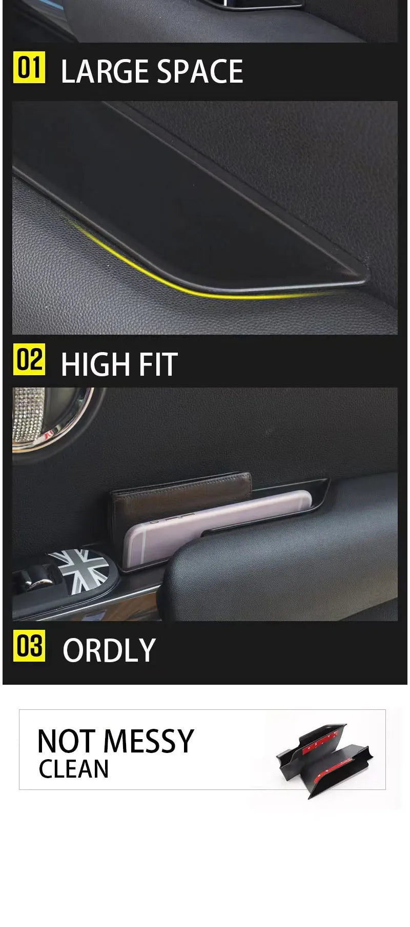 Storage Box For Car Door Handle Support For Mini Cooper