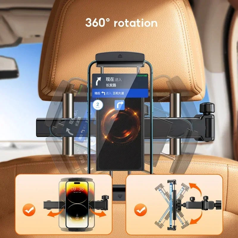Easy Car Headrest Tablet Holder Mount Back Seat