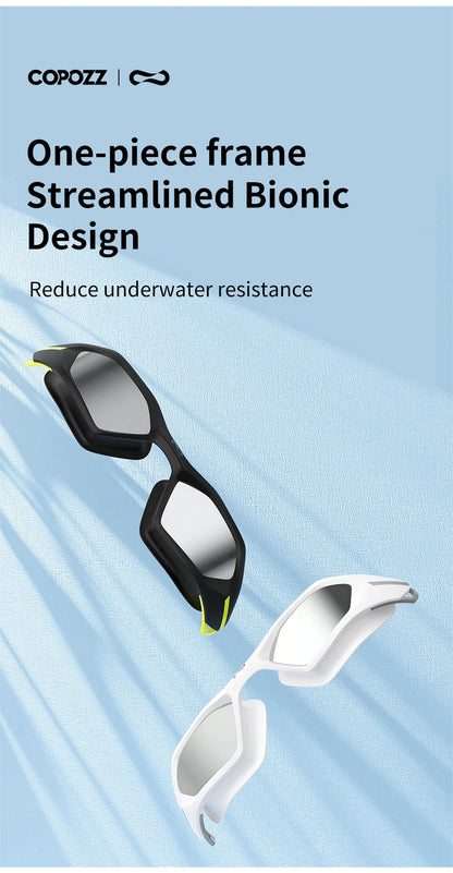 Professional Female Swimming Goggles Electroplate Swim Glasses