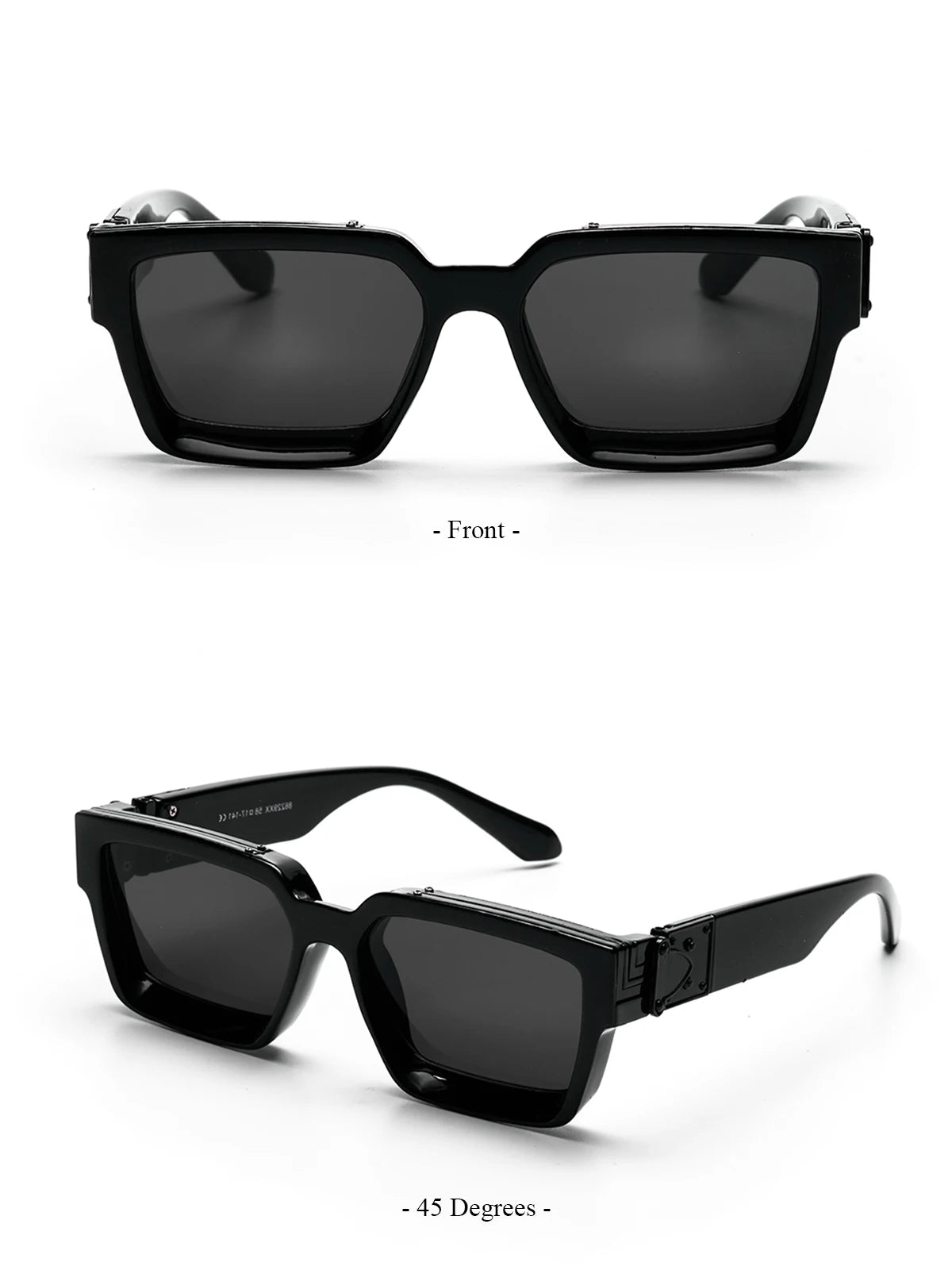 Retro Black Millionaire Shades Luxury Sunglasses
