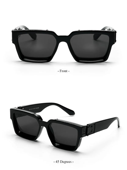 Retro Black Millionaire Shades Luxury Sunglasses