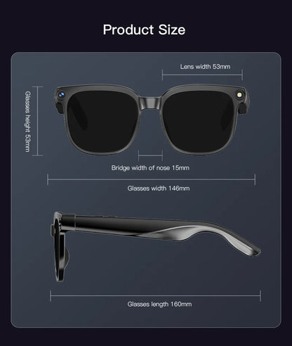 New Smart AI Glasses 1080P HD Video Record Camera ChatGPT