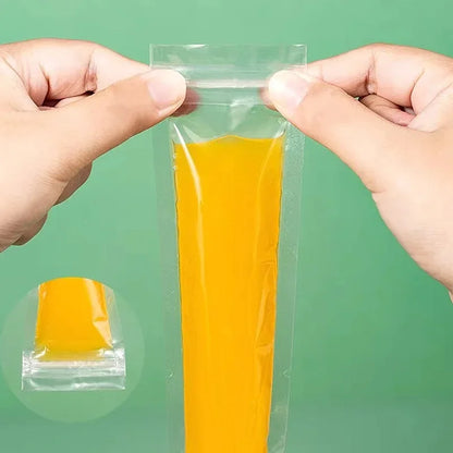 Disposable Ice Popsicle Mold Bags Clear Ice Block Packaging