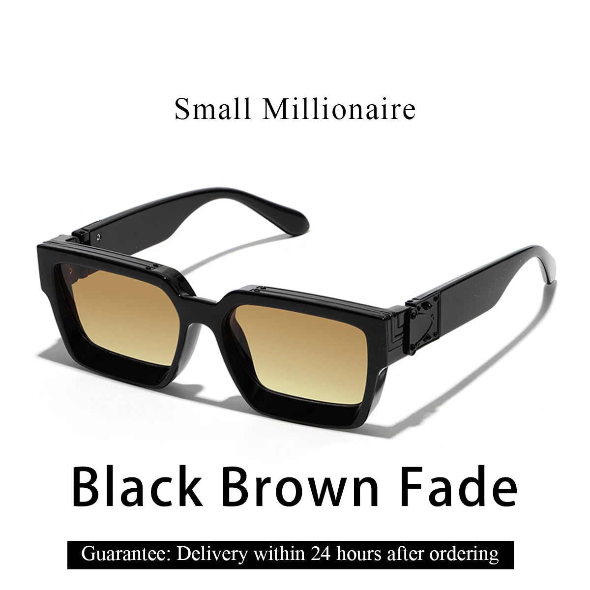 Retro Black Millionaire Shades Luxury Sunglasses