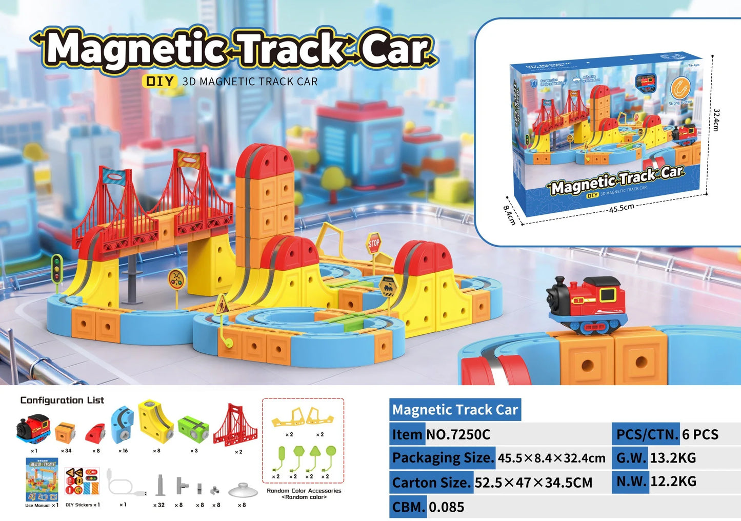 Electric Magnetic Levitation Train Set for Kids - Anti-Gravity