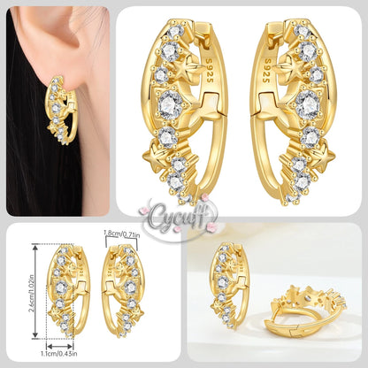 New 925 Sterling Silver 18K Gold Plated Cherry Blossom Butterfly