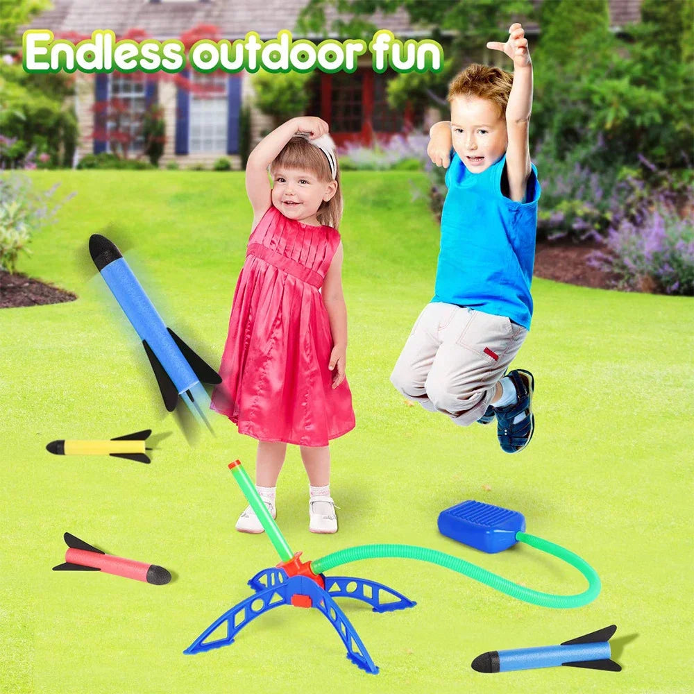 Kids Outdoor Rocket Foot Pump Outdoor Air Pressing Soaring