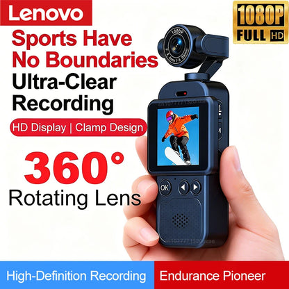 Lenovo 360° Handheld Chest Mount Action Cam 1080P HD