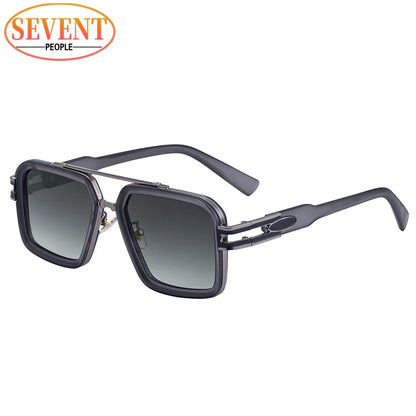 Oversized Steampunk Square Sunglasses Men Big Luxury Brand