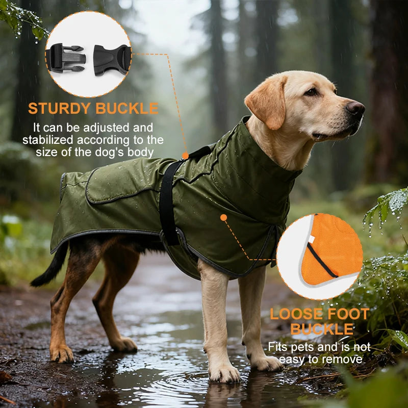 Dog Raincoat Windbreaker for All Dog Sizes Waterproof