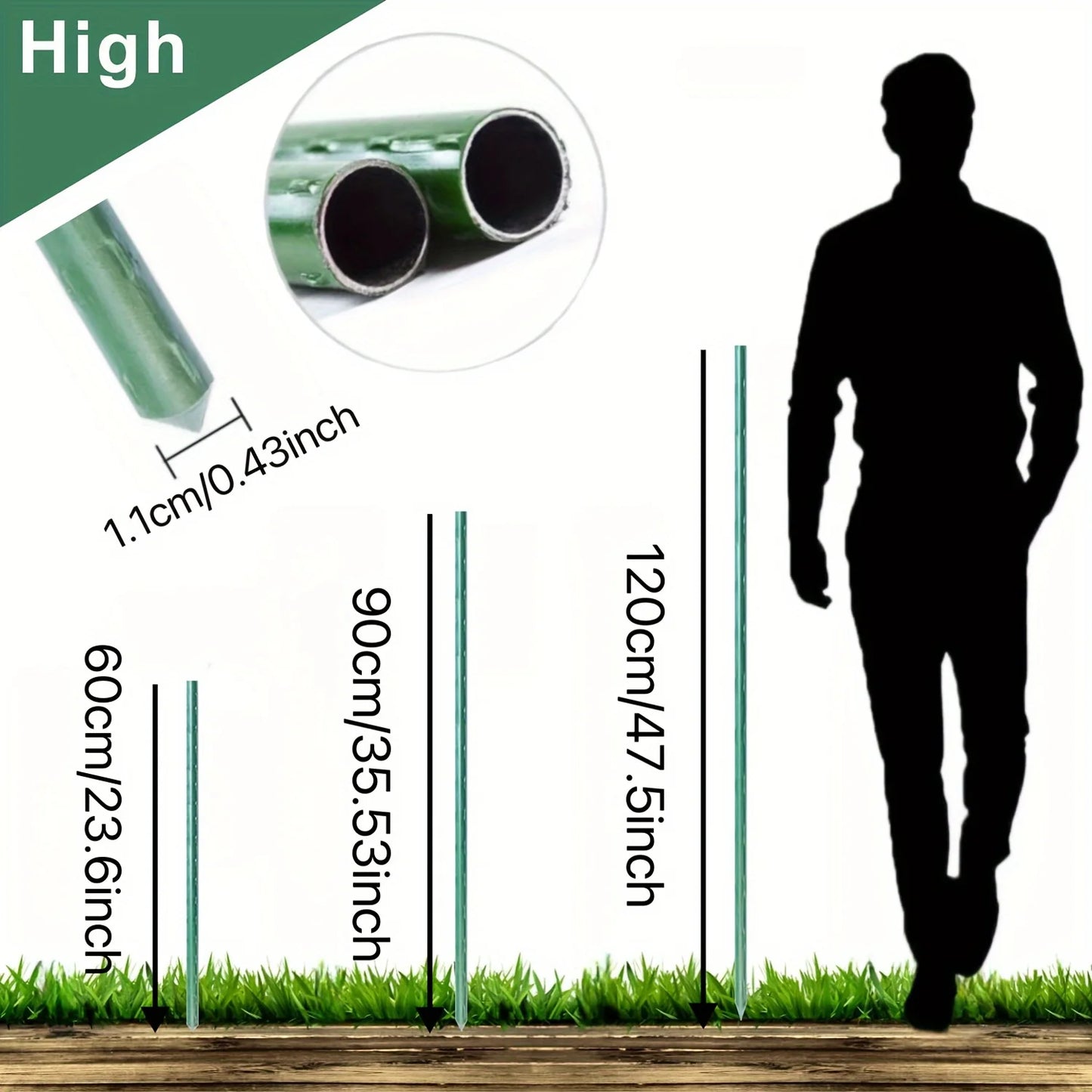 Multi-Purpose Garden Stakes  Durable Support