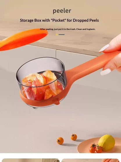 Storage‑Type Fruit Vegetable Peeler With Peel Container