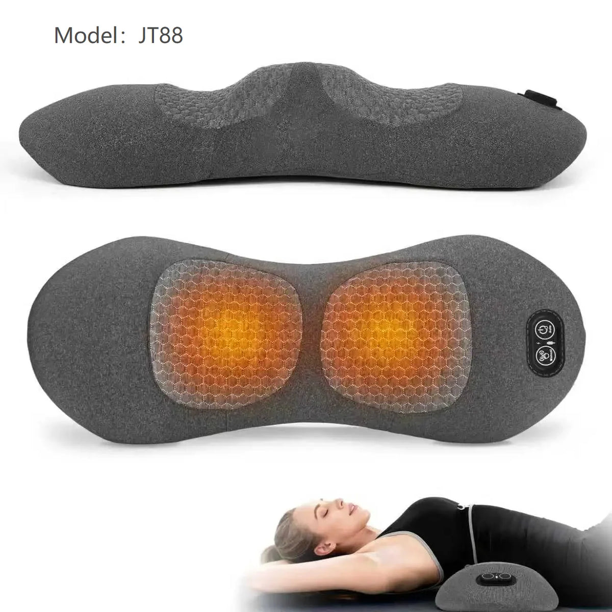 3 in 1 Back Massager - Electric Lumbar with Heat Relaxation