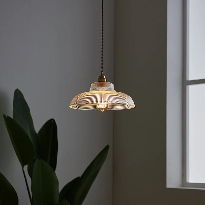 Nordic Glass Pendant Light Green Hanging Lamp Living Room
