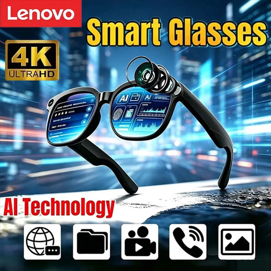 Lenovo AI Smart Glasses 800W Pixel Anti Blue Light HD Camera