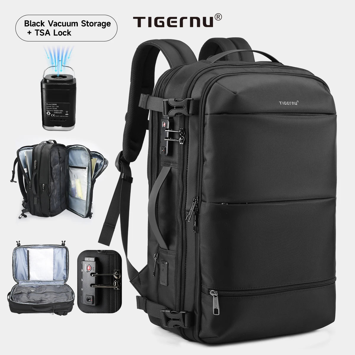 Tigernu Vacuum Compression Backpacks Men Travel
