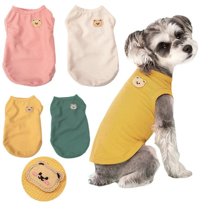 Dogs Thin Small Fashion Bear Vest Pet Clothes