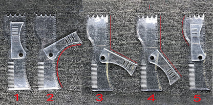 5in1 Adjustable Men Beard Modeling Ruler Shaping Styling Template