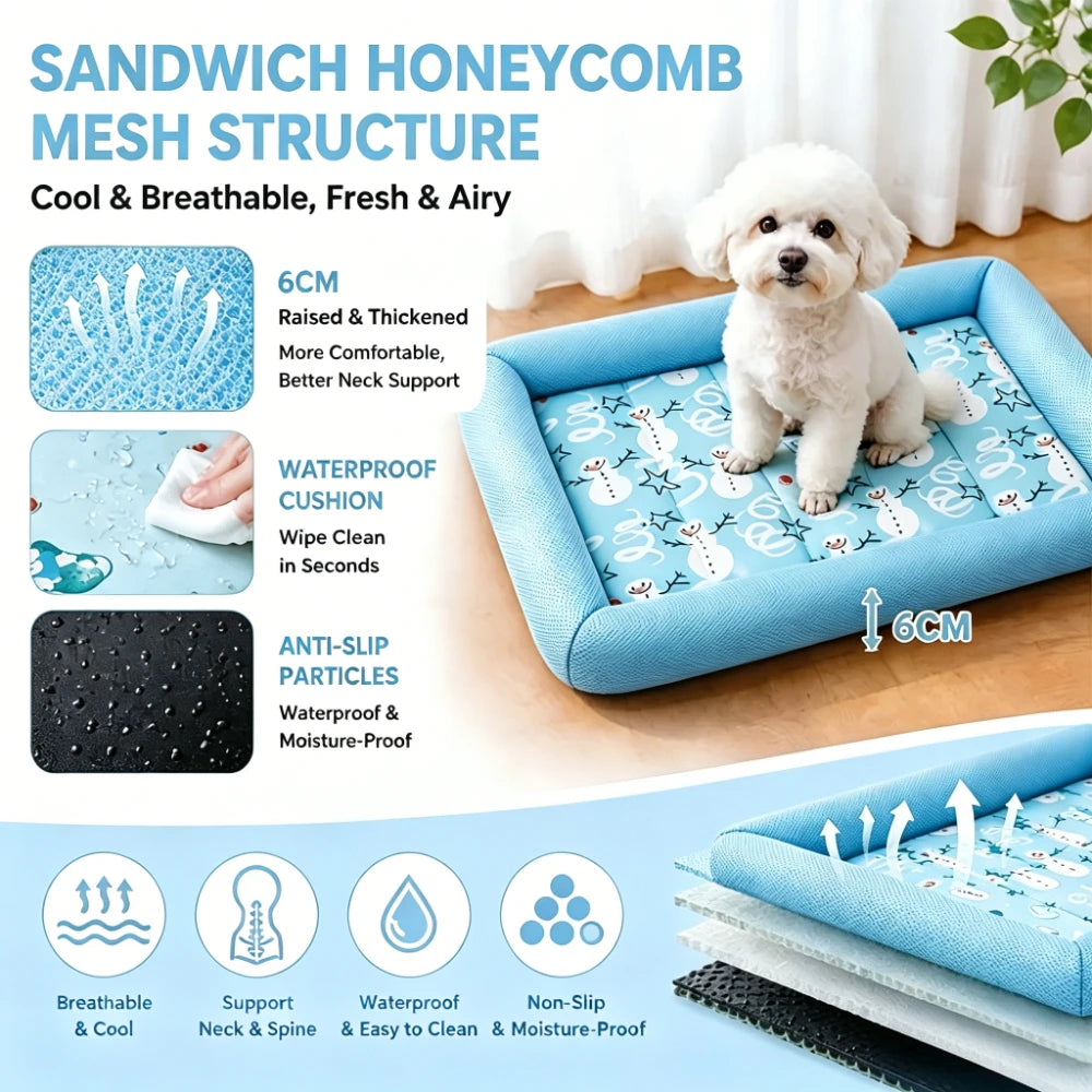 Cooling Puppy Bed Summer Mat Comfort Sofa Blanket