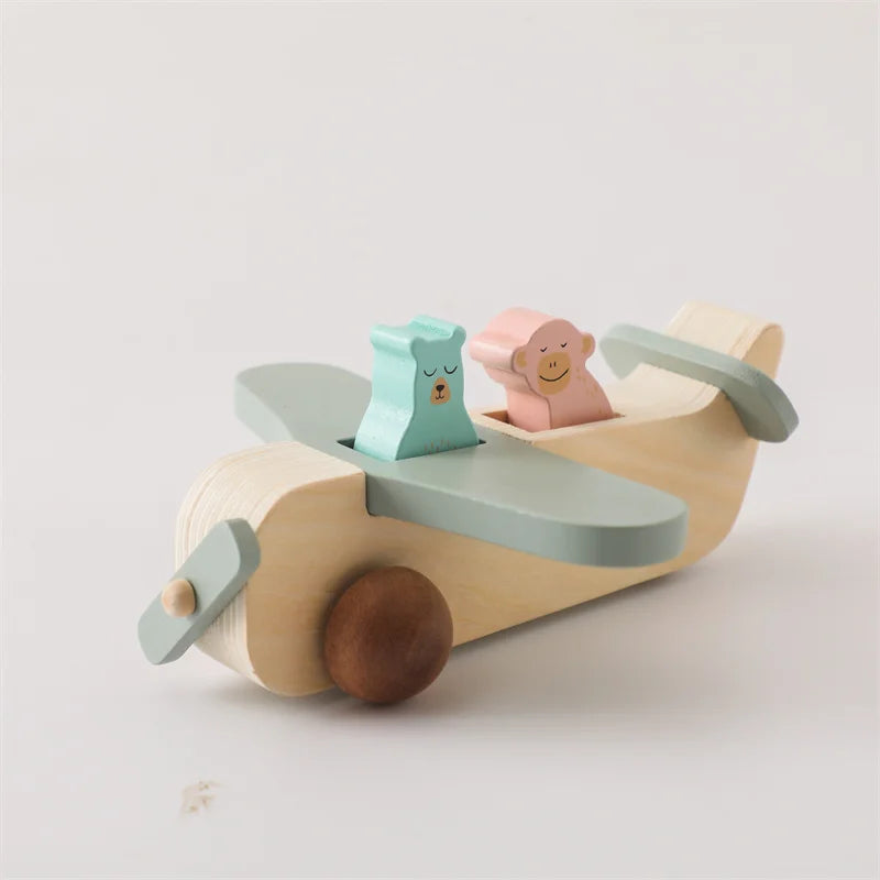 Wooden Birthday Train Toy Simulated Train Toy Model