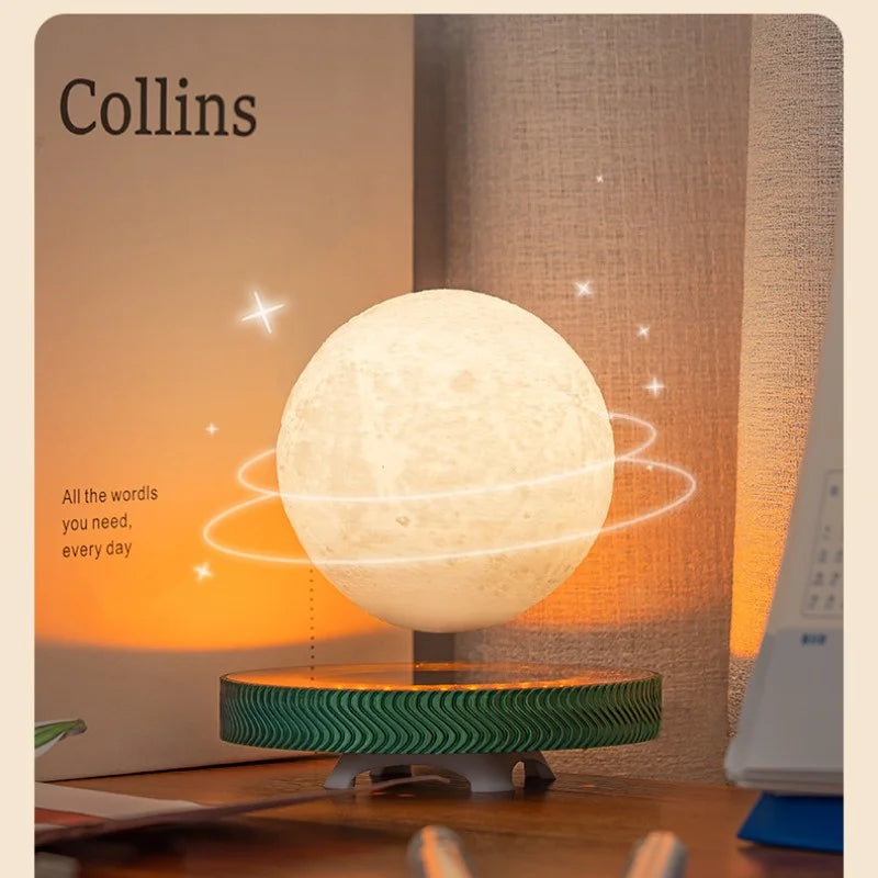 Magnetic Levitating Bulb Saturn Moon Lamp Levitating  Table Lamp
