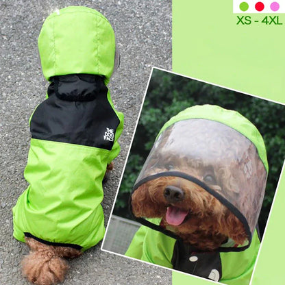 Pet Dog Raincoat Transparent Hooded Waterproof Coat