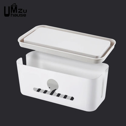 Power Strip Organizer Cable Management Box Multi Socket Desk Bins