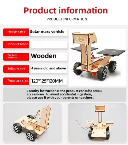 Solar Car Lunar Exploration Vehicle Children's Diy Hand-Assembled