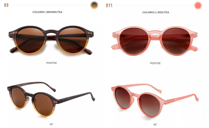 Retro Circular Polarized Sunglasses Vintage