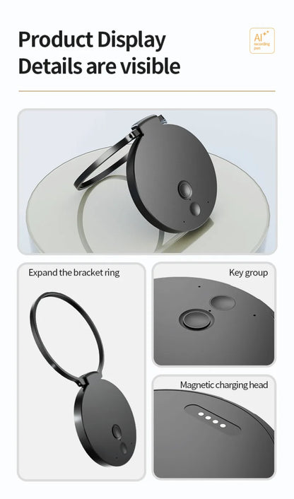 8-128GB AI Voice Recorder Real-Time Transcription