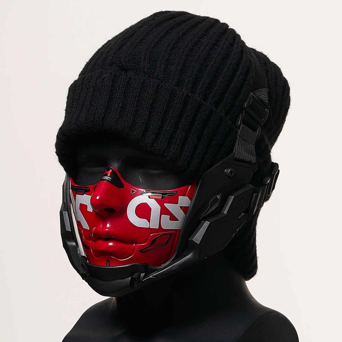 Cyberpunk Half Face Mask Mecha Style Halloween