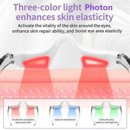 3 in 1 LED Photon Under Eye Device Massager Glasses